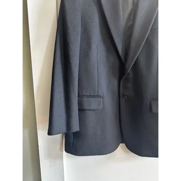 Bernhard Altmann Courture 100% Cashmere Blazer Jacket Black Size 46L Vintage
